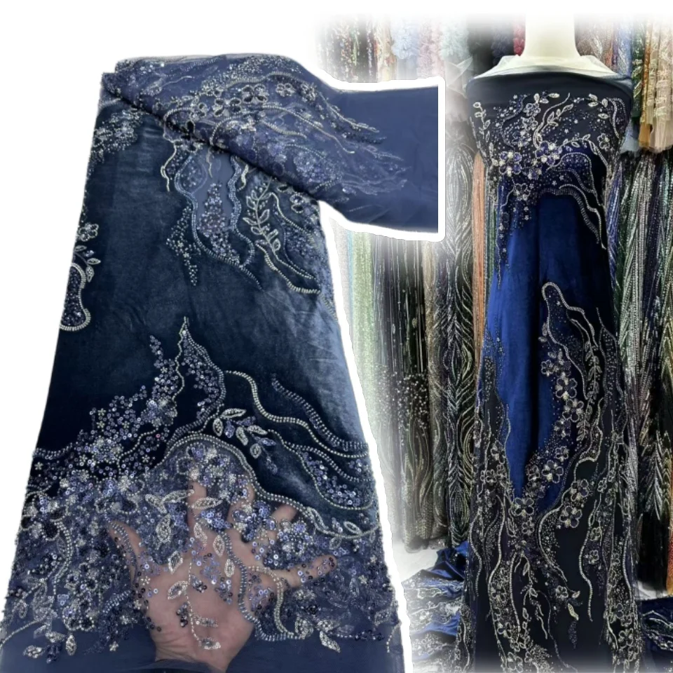 Luxury Wine Burgundy Velvet Lace Fabric African Lace Beaded Lace Fabric Embroidered Nigerian Fabric for Wedding Dress Sew SZ1247
Luxury Wine Burgundy Velvet Lace Fabric African Lace Beaded Lace Fabric Embroidered Nigerian Fabric for Wedding Dress Sew SZ1247