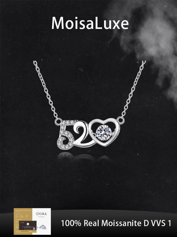MoisaLuxe Official Store GRA Moissanite Plata Sterling 925 Silver 520 Love Heart Valentine's for Women Pendant Necklace Jewelry
MoisaLuxe Official Store GRA Moissanite Plata Sterling 925 Silver 520 Love Heart Valentine's for Women Pendant Necklace Jewelry