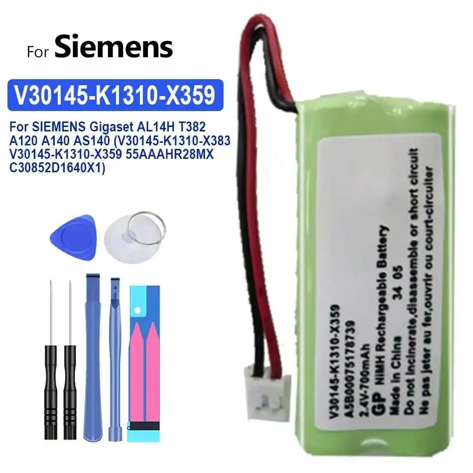 Аккумулятор 700 мАч для Siemens Gigaset AL14H T382 A120 A140 AS140 V30145-K1310-X383 V30145-K1310-X359 55AAAHR28MX C30852D1640X1
Аккумулятор 700 мАч для Siemens Gigaset AL14H T382 A120 A140 AS140 V30145-K1310-X383 V30145-K1310-X359 55AAAHR28MX C30852D1640X1