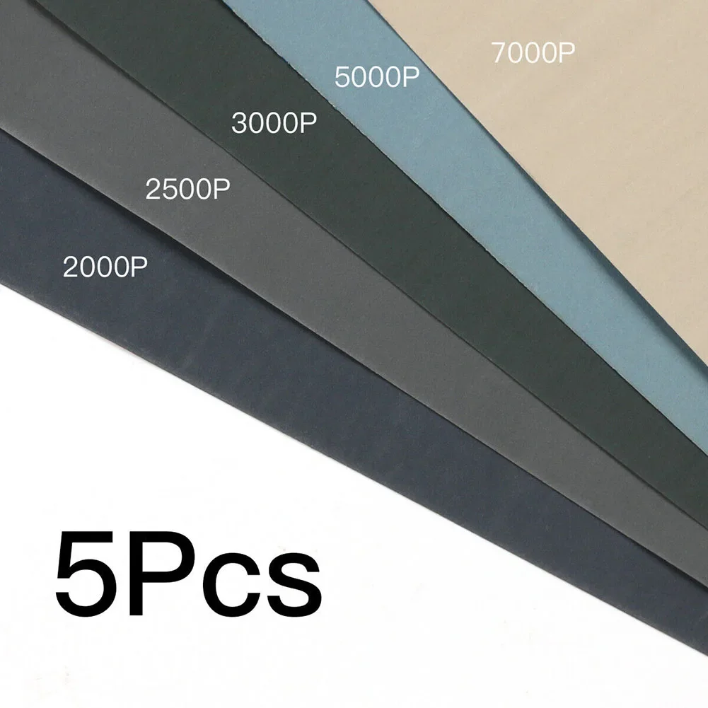 5Pcs Water Sandpaper Paper Soft Paper Base Wet &Dry Sand Paper 2000 2500 3000 5000 7000 Grit Car Paint Mixed Assorted Tool
5Pcs Water Sandpaper Paper Soft Paper Base Wet &Dry Sand Paper 2000 2500 3000 5000 7000 Grit Car Paint Mixed Assorted Tool