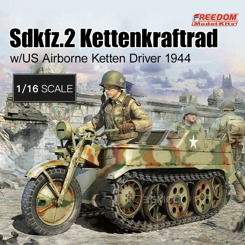 Freedom Model 16004SP 1/16 Sdkfz.2 half tracked armored vehicle capture type+resin driver assembly Scale Model Kit
Freedom Model 16004SP 1/16 Sdkfz.2 half tracked armored vehicle capture type+resin driver assembly Scale Model Kit