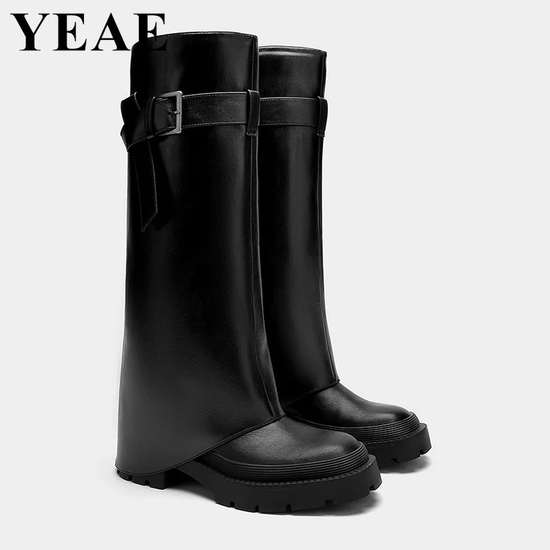 2023 Winter Autumn Thick Sole Black Knight Boots Women Round Toe Buckle Strap Knee High Boots Buckle Strap Chunky Heels Shoes
2023 Winter Autumn Thick Sole Black Knight Boots Women Round Toe Buckle Strap Knee High Boots Buckle Strap Chunky Heels Shoes