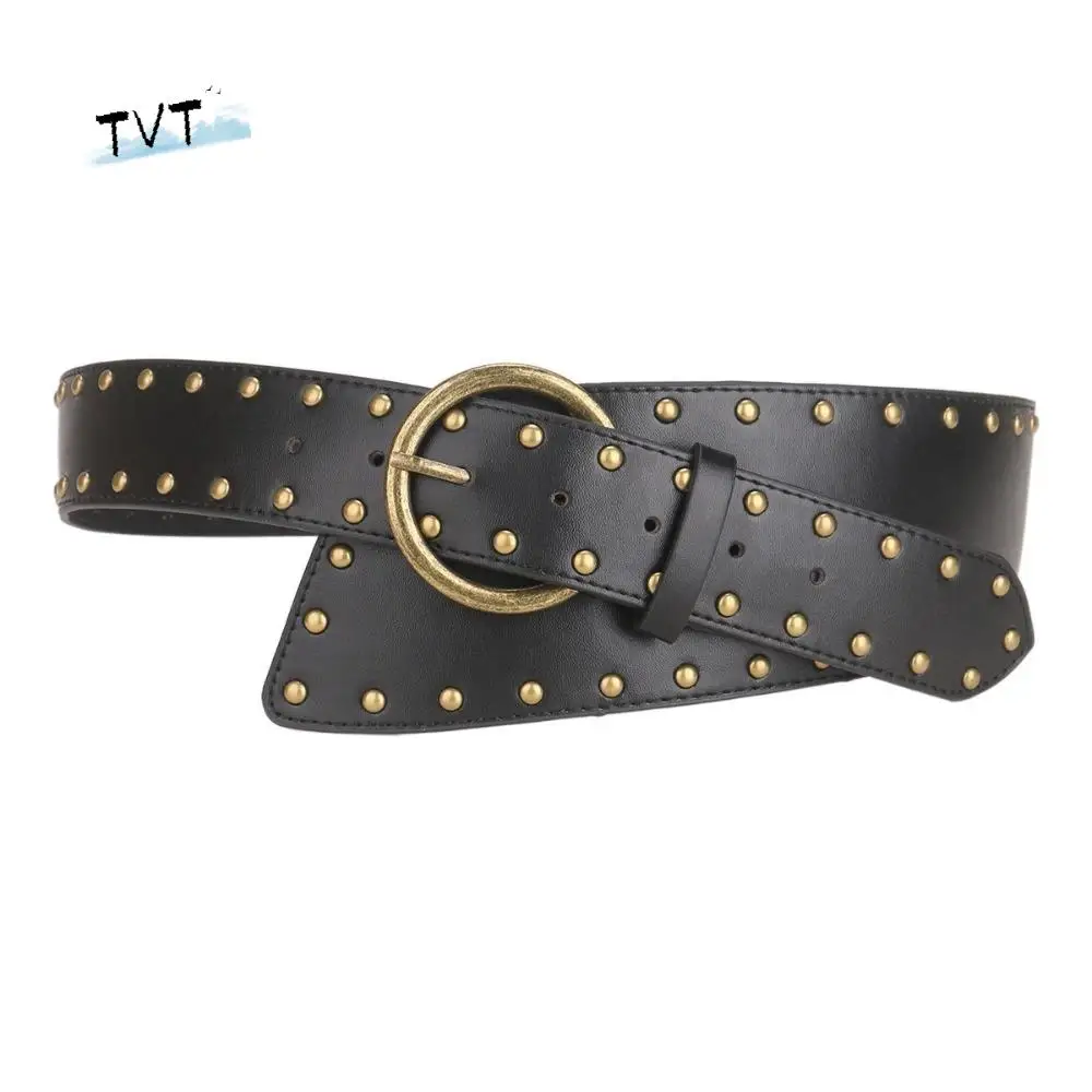 Cool Adjustable Metal Rivet Belt PU Leather Waistband Wide Cummerbunds Harajuku Western Cowgirl Waist Corset Pants Decorative
Cool Adjustable Metal Rivet Belt PU Leather Waistband Wide Cummerbunds Harajuku Western Cowgirl Waist Corset Pants Decorative