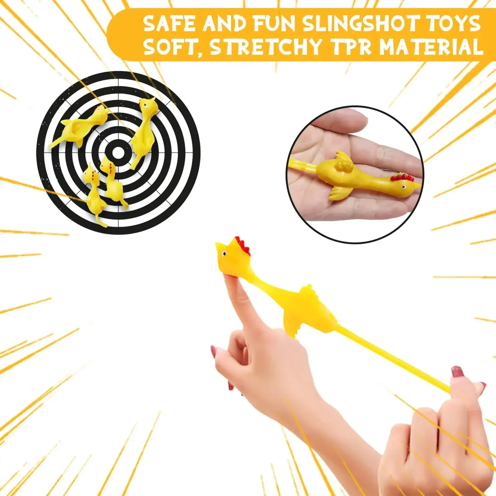25PCS Catapult Turkey Stress Relief Toy Creative TPR Sticky Finger Slingshot Elastic Unique Party Favors for Fun And Entertainme
25PCS Catapult Turkey Stress Relief Toy Creative TPR Sticky Finger Slingshot Elastic Unique Party Favors for Fun And Entertainme