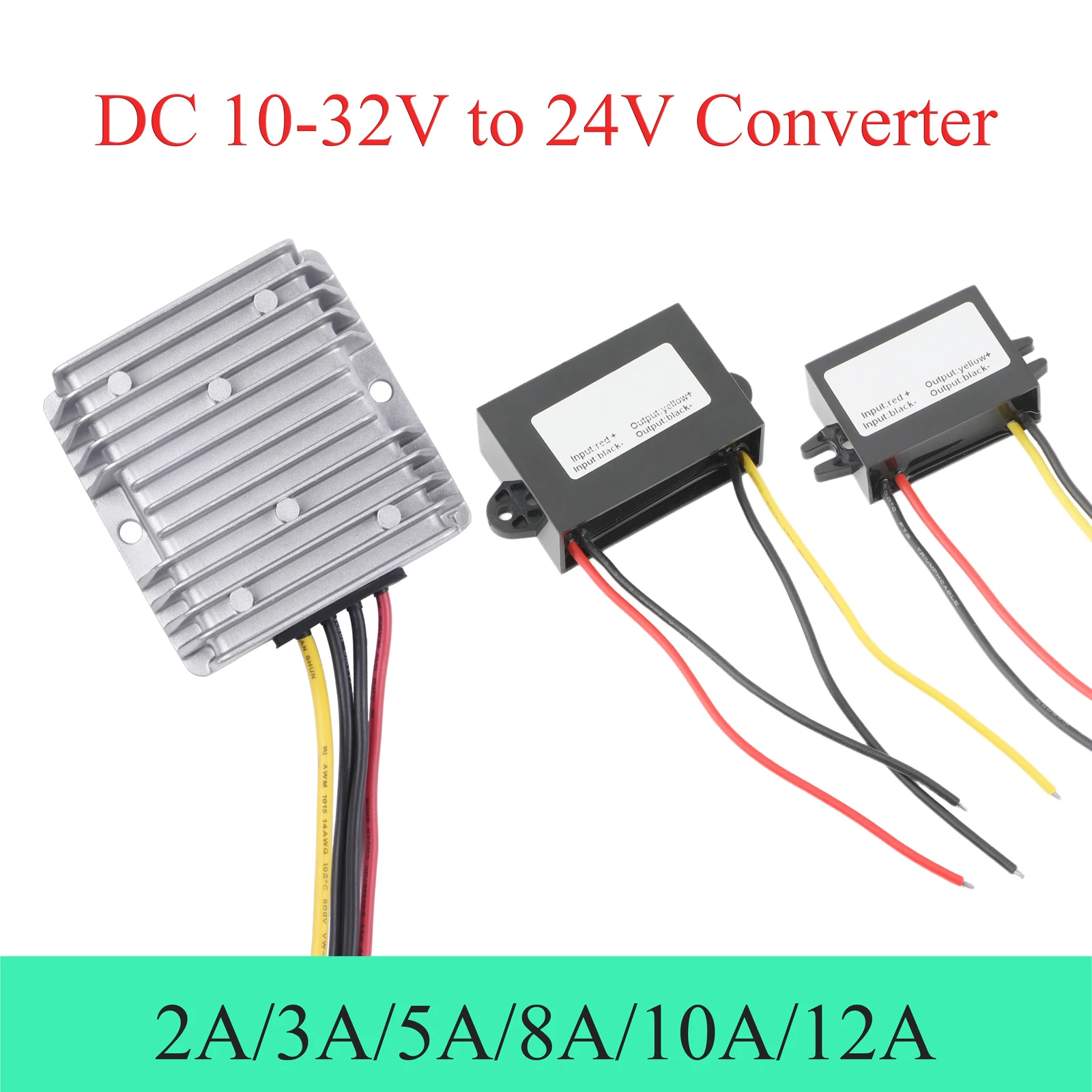 10-32V to 24V DC Buck-Boost Converter 2/3/5/8/10/12A
10-32V to 24V DC Buck-Boost Converter 2/3/5/8/10/12A