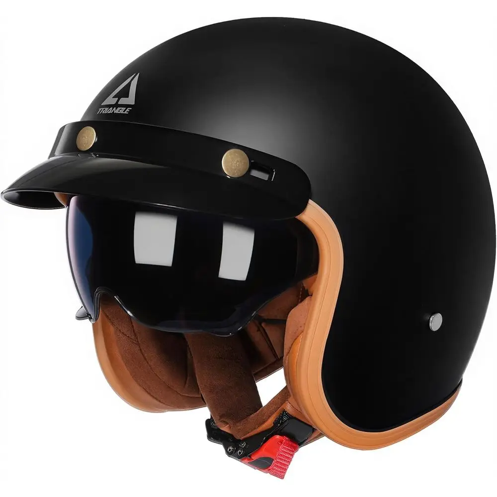 Retro 3/4 Open Face Adult Motorcycle Helmet with Visor, DOT Certified, Unisex XL Size for Cruisers and Scooters
Retro 3/4 Open Face Adult Motorcycle Helmet with Visor, DOT Certified, Unisex XL Size for Cruisers and Scooters