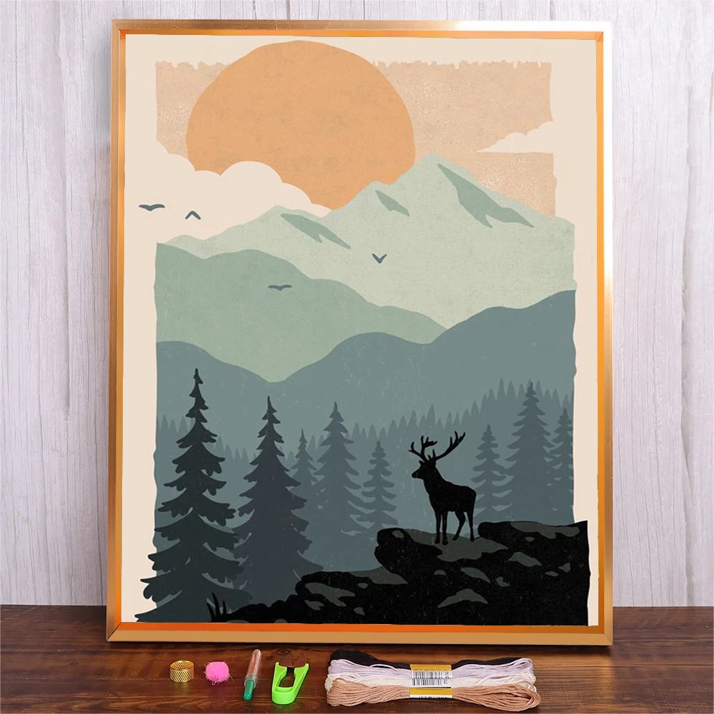 Full Printed Cross Stitch Needle Kit Scenery Handmade Craft Set Includes DMC Threads Cotton Cloth Beginner Embroidery Kit
Full Printed Cross Stitch Needle Kit Scenery Handmade Craft Set Includes DMC Threads Cotton Cloth Beginner Embroidery Kit