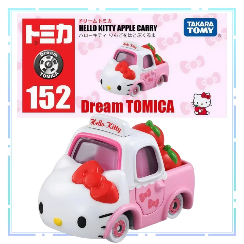 TOMY Hello Kitty DREAM TOMICA Alloy Car Apple Transport Vehicle No. 152 Decorative Ornaments Cartoon Pocket Toys Festival Gifts
TOMY Hello Kitty DREAM TOMICA Alloy Car Apple Transport Vehicle No. 152 Decorative Ornaments Cartoon Pocket Toys Festival Gifts