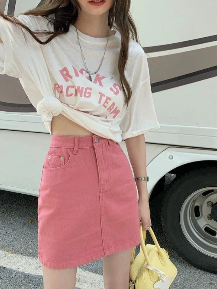 Короткие джинсовые юбки с карманами для женщин, высококачественная корейская стильная эстетичная трапециевидная роскошная элегантная женская джинсовая юбка премиум-класса
Короткие джинсовые юбки с карманами для женщин, высококачественная корейская стильная эстетичная трапециевидная роскошная элегантная женская джинсовая юбка премиум-класса