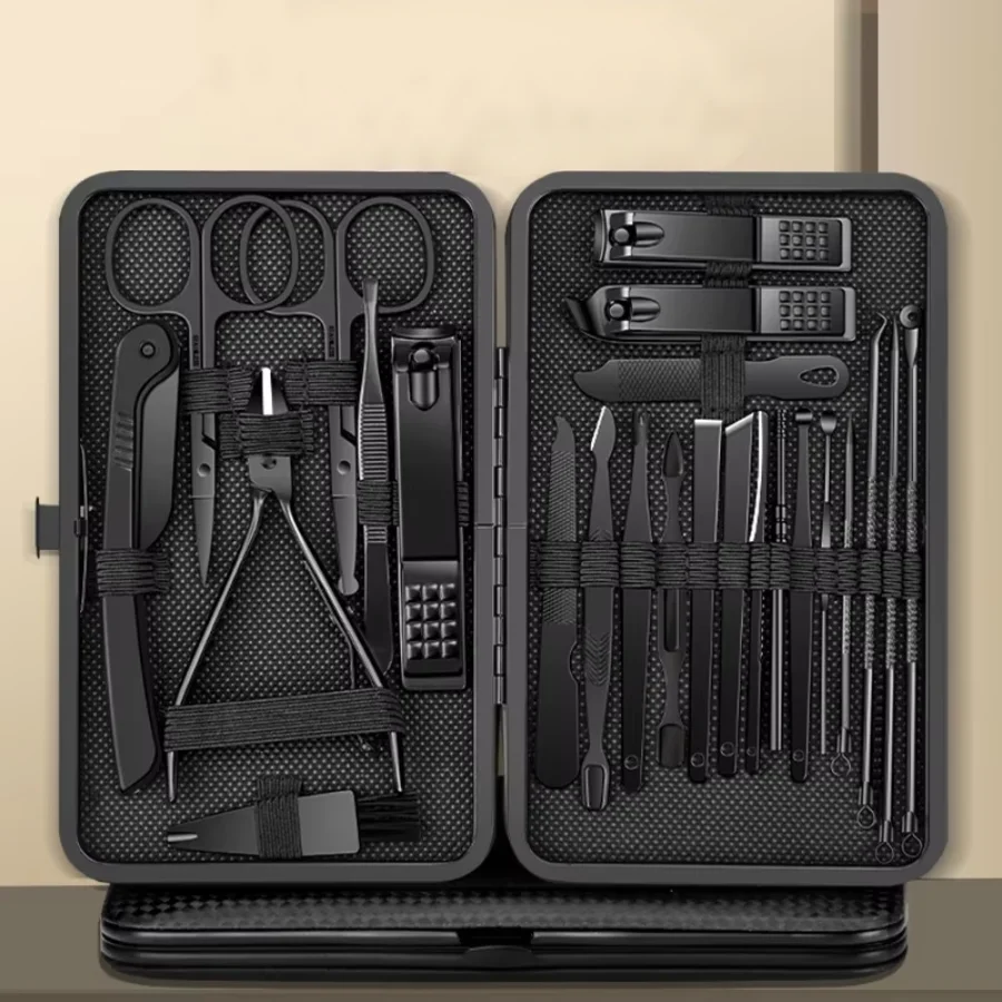 Новый набор для педикюра и маникюра 2026 года, 24 предмета, черный, из нержавеющей стали, с ножом для педикюра, инструмент для ухода за ногтями, портативный дорожный футляр
Новый набор для педикюра и маникюра 2026 года, 24 предмета, черный, из нержавеющей стали, с ножом для педикюра, инструмент для ухода за ногтями, портативный дорожный футляр