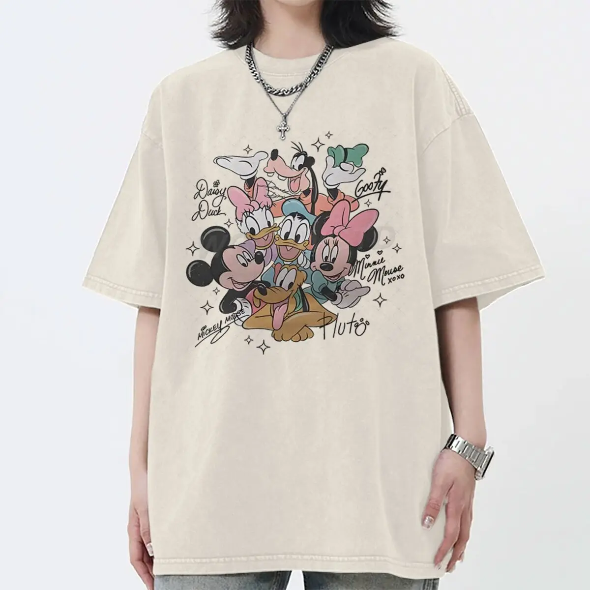 Streetwear Mickey & Friends T-Shirt Vintage Washed Mickey Mouse Oversized Short Sleeve Tee Men Women Streetwear Casual Tops
Streetwear Mickey & Friends T-Shirt Vintage Washed Mickey Mouse Oversized Short Sleeve Tee Men Women Streetwear Casual Tops