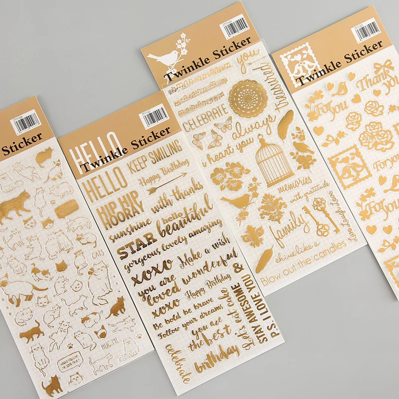 Vintage Gold Foil PVC Stickers - Waterproof Journal Decals for Scrapbooking, Cute Aesthetic Diary/Cup Decor, Creative Stationery 
Vintage Gold Foil PVC Stickers - Waterproof Journal Decals for Scrapbooking, Cute Aesthetic Diary/Cup Decor, Creative Stationery