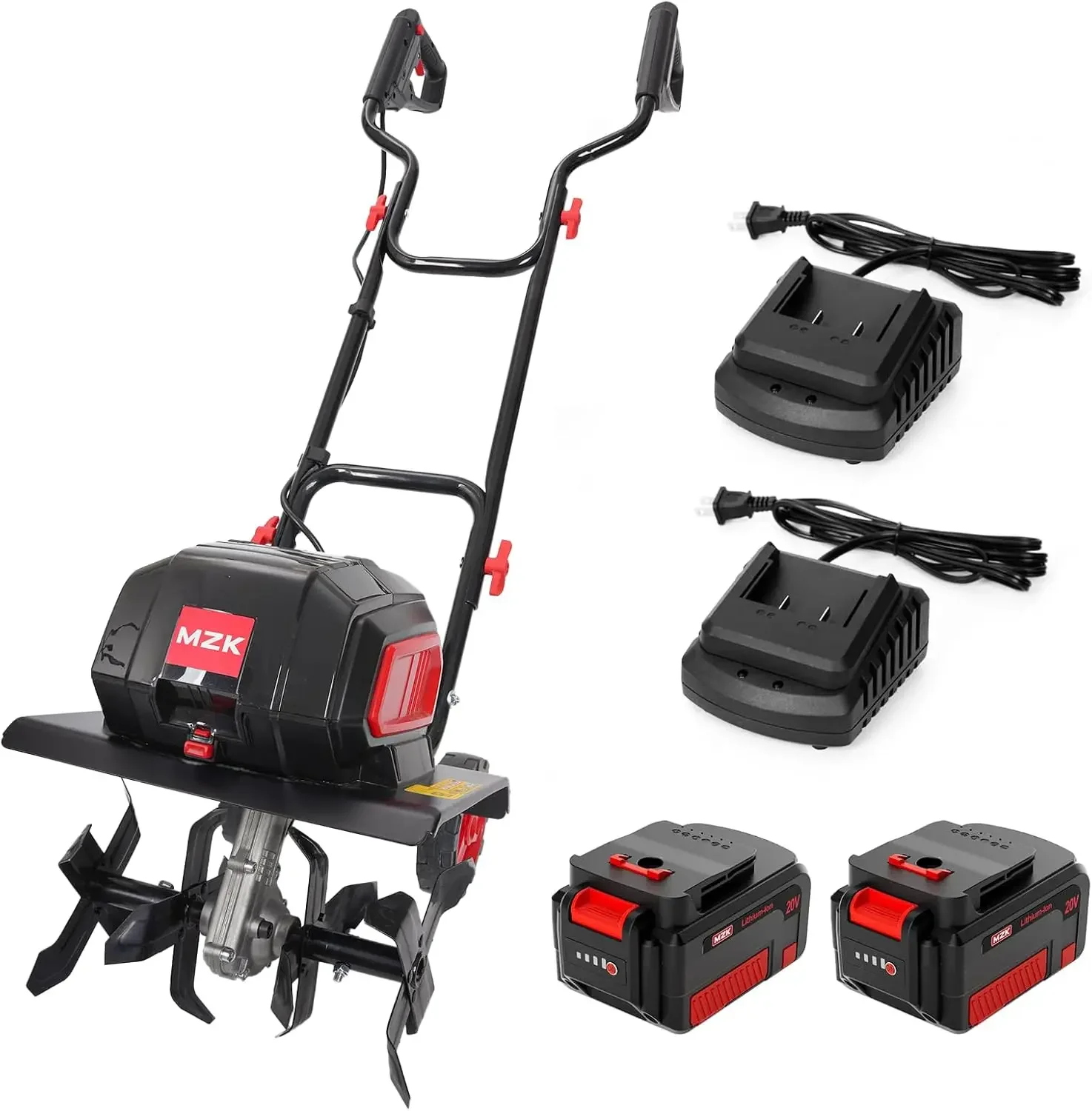 40V 12-inch Cordless Garden Tiller, 12In Width and 8.6In Depth Garden Rototiller,Battery Powered Garden Cultivator for Lawn/Gard
40V 12-inch Cordless Garden Tiller, 12In Width and 8.6In Depth Garden Rototiller,Battery Powered Garden Cultivator for Lawn/Gard