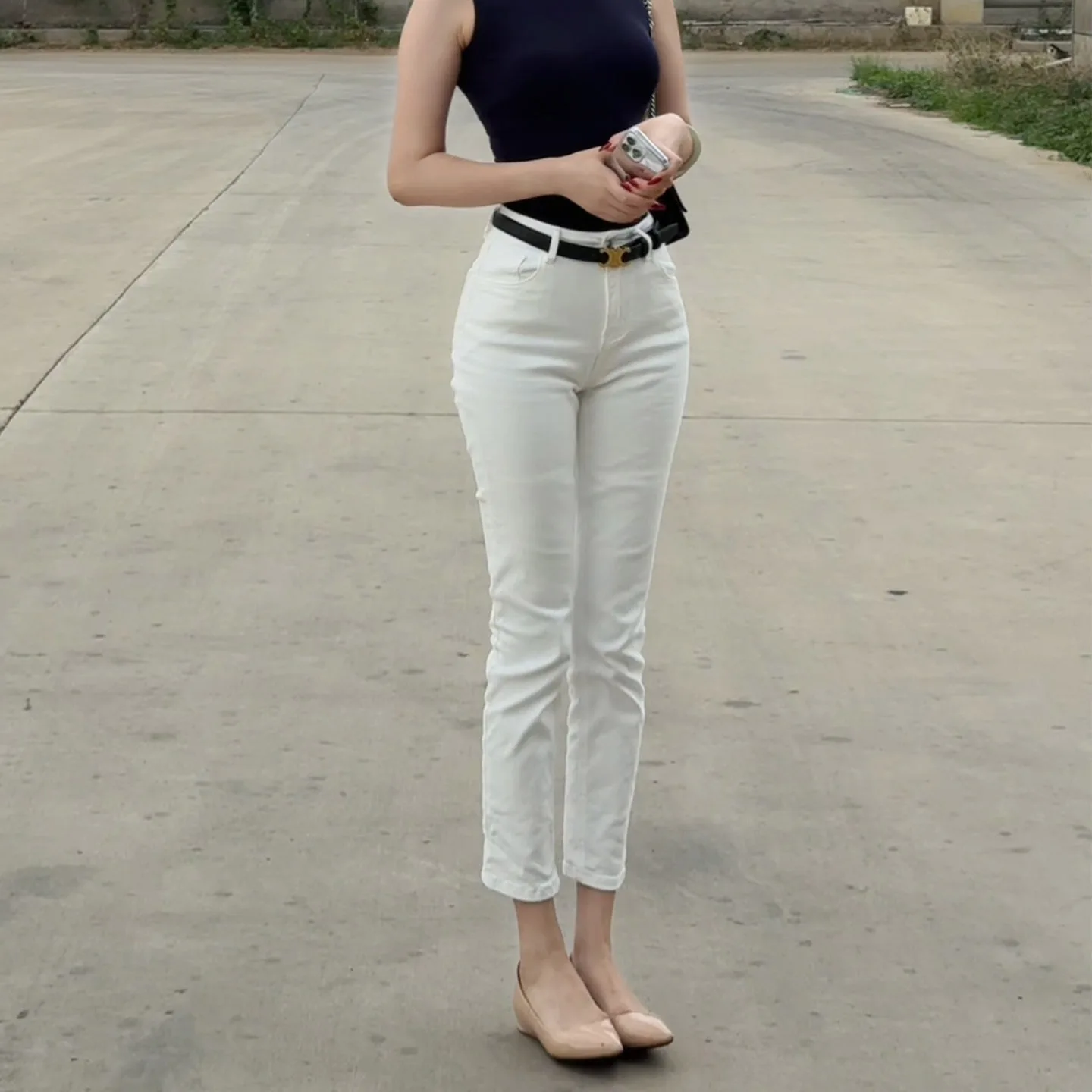 High Waist Straight Leg Denim Jeans Women's Short plus Size Elastic Slim Fit White Nine-Tenths Length Cigarette Pants
High Waist Straight Leg Denim Jeans Women's Short plus Size Elastic Slim Fit White Nine-Tenths Length Cigarette Pants