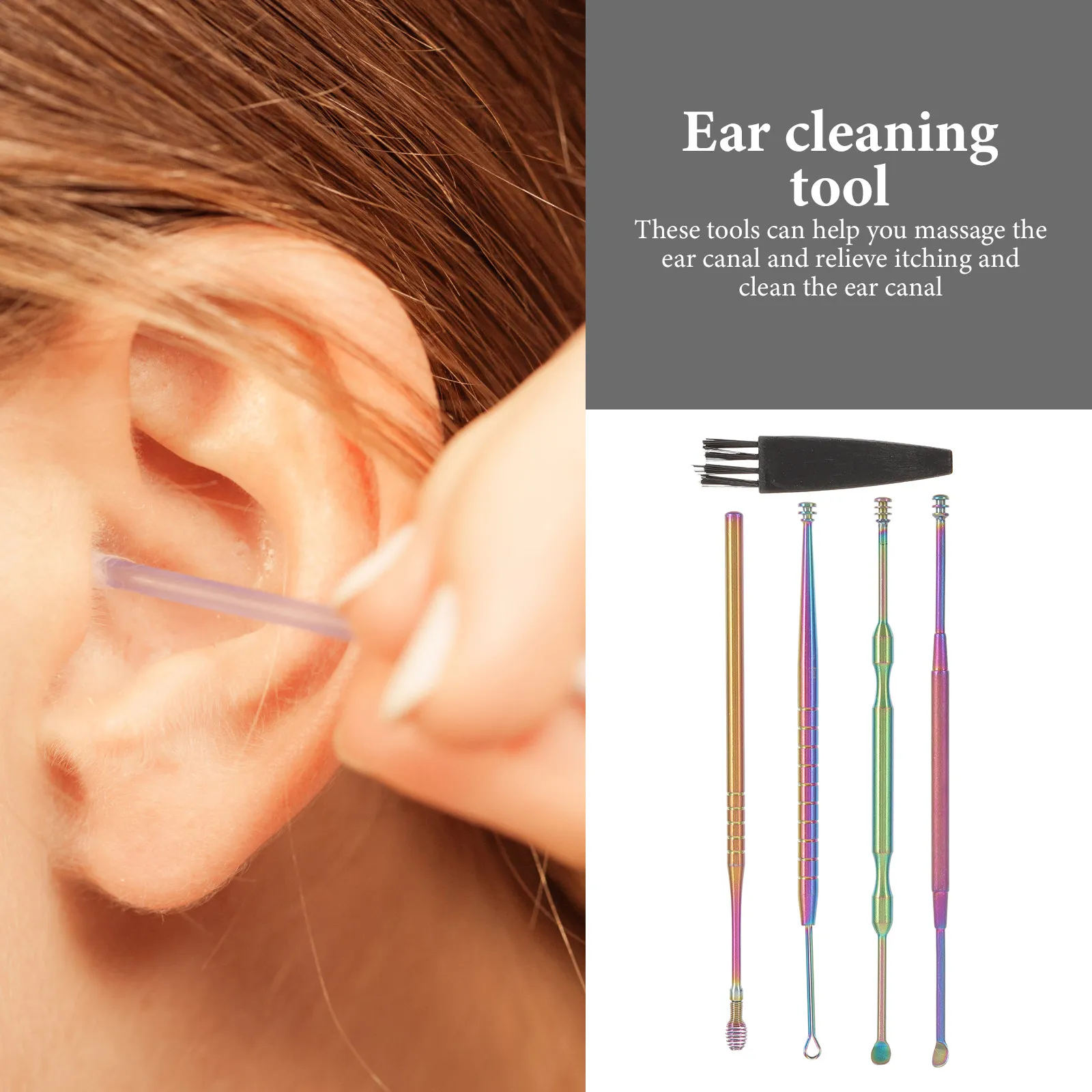 Cleaning Stainless Plastic Wax Tool Tools for Ear Wax Removal Earwax Removal Portable Ear Pick Durable Practical
Cleaning Stainless Plastic Wax Tool Tools for Ear Wax Removal Earwax Removal Portable Ear Pick Durable Practical