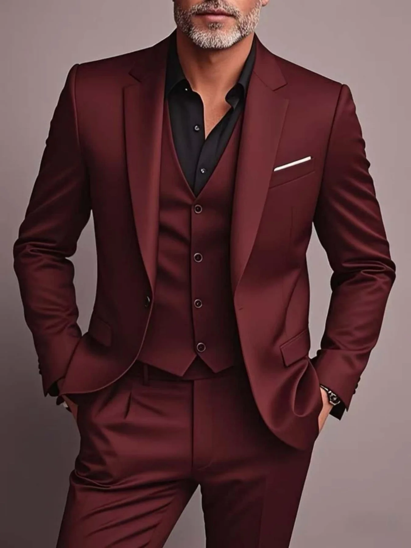 Men's Ultimate Slim Fit 3-Piece Suit Single Breasted Solid Color Elegant Party Wedding Office Set
Men's Ultimate Slim Fit 3-Piece Suit Single Breasted Solid Color Elegant Party Wedding Office Set