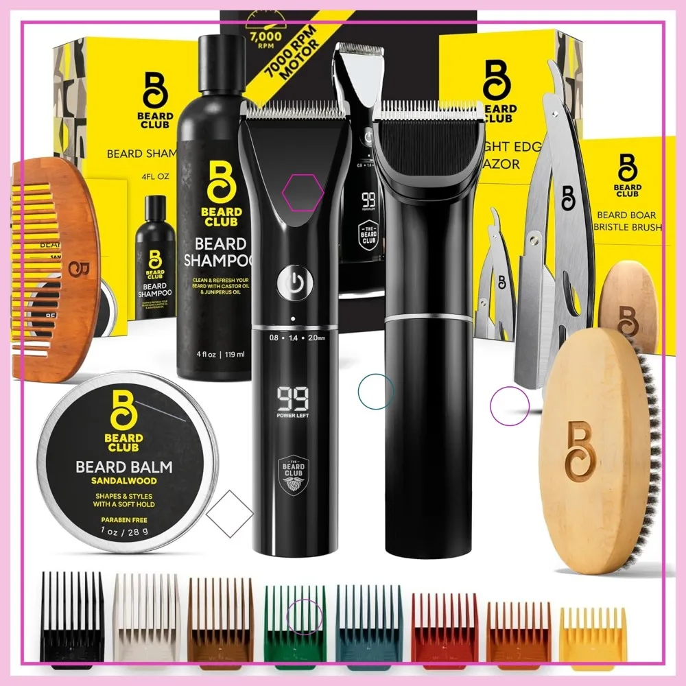 Complete Men's Grooming Kit - Cordless Trimmer, Razor, Shampoo, Balm & Brush - Perfect Gift Set
Complete Men's Grooming Kit - Cordless Trimmer, Razor, Shampoo, Balm & Brush - Perfect Gift Set