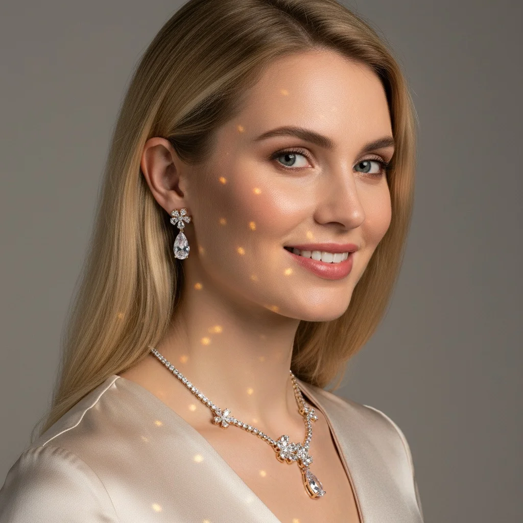 New Korean Style Flower & Water Drop Zircon Jewelry Set, Elegant Necklace & Earrings, Fashion Accessories for Women
New Korean Style Flower & Water Drop Zircon Jewelry Set, Elegant Necklace & Earrings, Fashion Accessories for Women