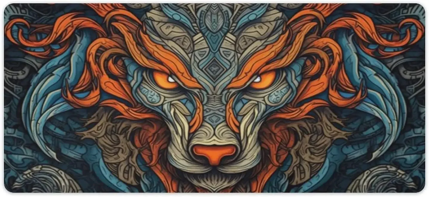 Viking Mythology Wolf Mouse Pad Non-Slip Rubber Mouse Pad with Stitched Edges Waterproof Mouse Mat for Office 35.4" x 15.7"
Viking Mythology Wolf Mouse Pad Non-Slip Rubber Mouse Pad with Stitched Edges Waterproof Mouse Mat for Office 35.4" x 15.7"