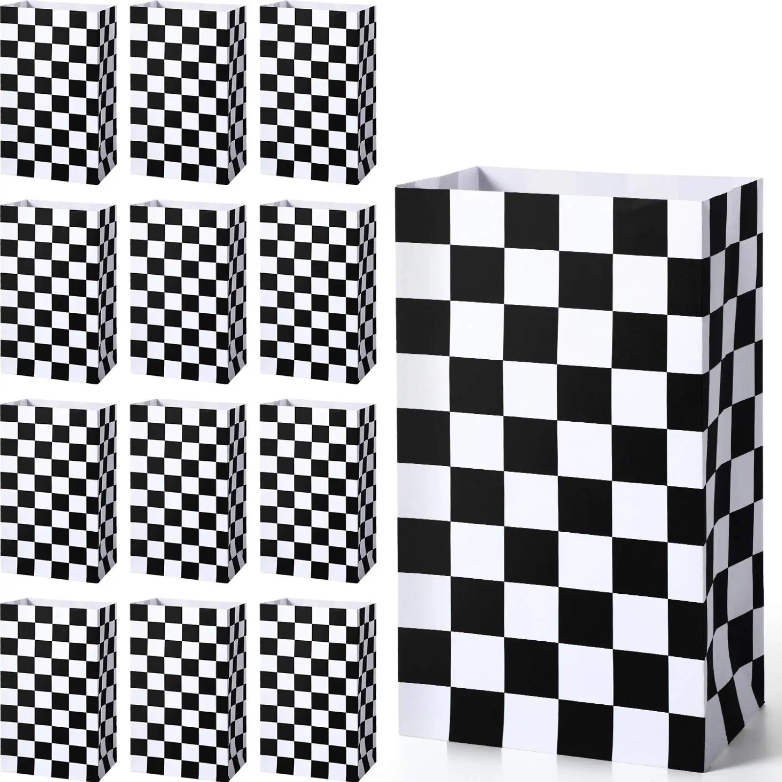8PCS Checkered Black and White Race Car Favor Bags Kraft Paper Popcorn Boxes Goodie Bags Candy Bag Truck Cars Birthday Supplies
8PCS Checkered Black and White Race Car Favor Bags Kraft Paper Popcorn Boxes Goodie Bags Candy Bag Truck Cars Birthday Supplies