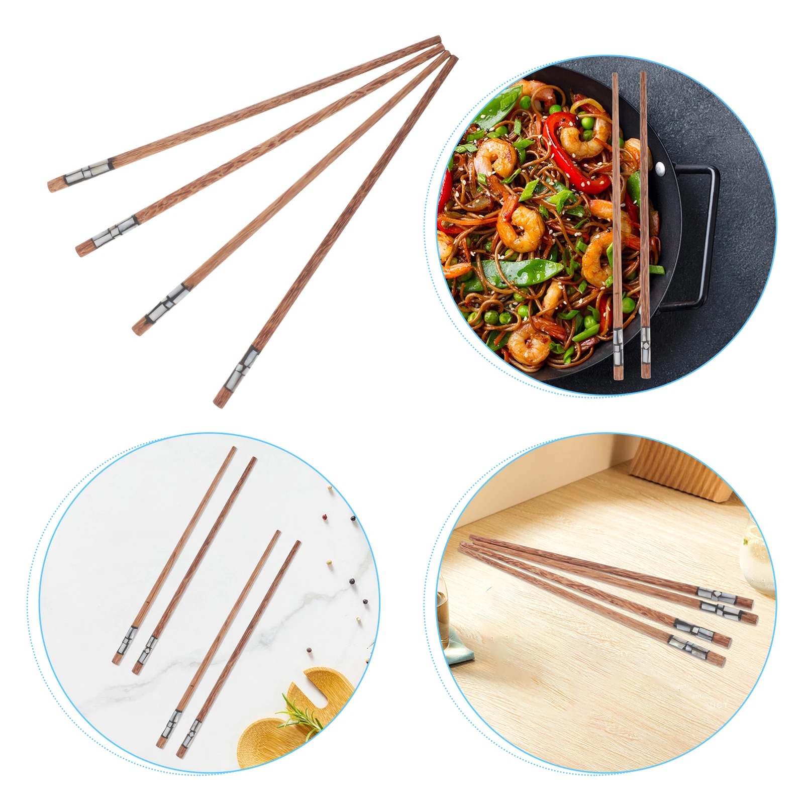2 Pairs Creative Chopsticks Wooden Reusable Nonslip Smooth Natural Material Daily Dining Home Storage Gaming Snacking
2 Pairs Creative Chopsticks Wooden Reusable Nonslip Smooth Natural Material Daily Dining Home Storage Gaming Snacking