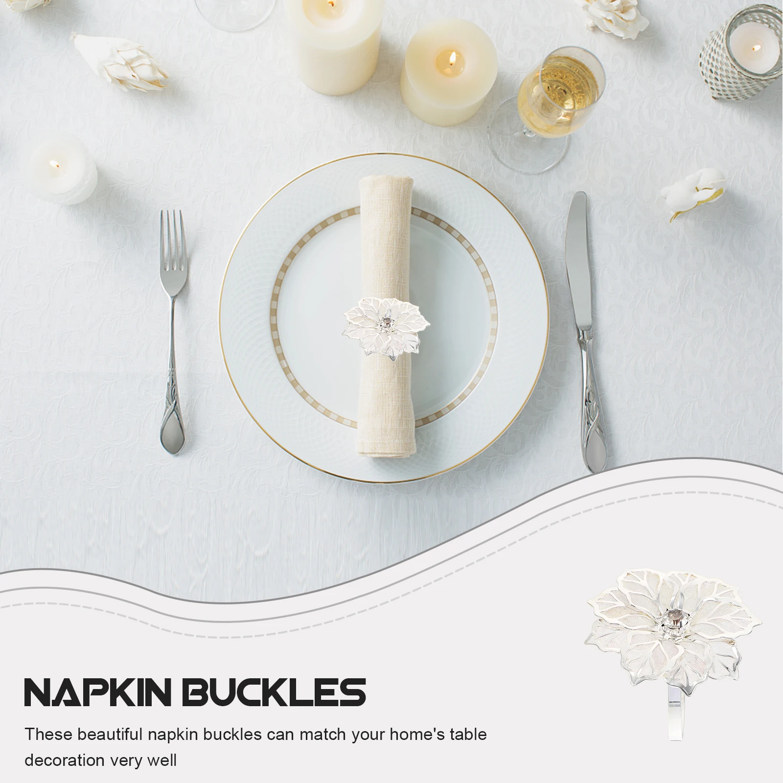 12pcs Napkin Rings Wedding Party Decorations Festive Napkin Buckles Elegant Metal Mesh Design Tableware Accessories Home Hotel
12pcs Napkin Rings Wedding Party Decorations Festive Napkin Buckles Elegant Metal Mesh Design Tableware Accessories Home Hotel