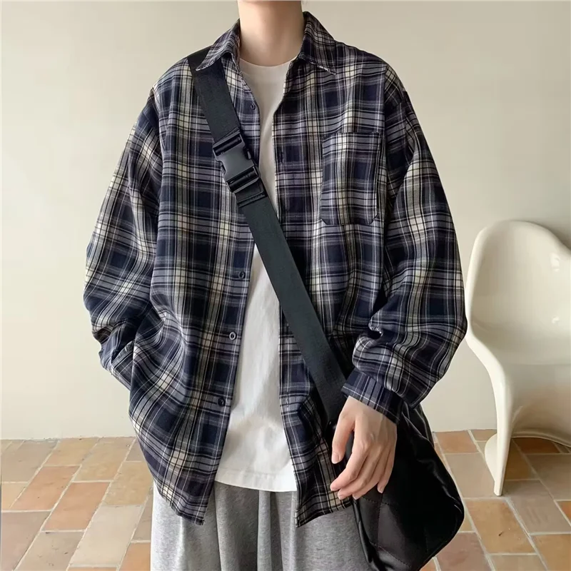 Spring Large Size Men's Plaid irt Long Sve Loose Fit Outerwear Retro Sle Casual irt Spring Faion 250 Pou Capaci
Spring Large Size Men's Plaid irt Long Sve Loose Fit Outerwear Retro Sle Casual irt Spring Faion 250 Pou Capaci