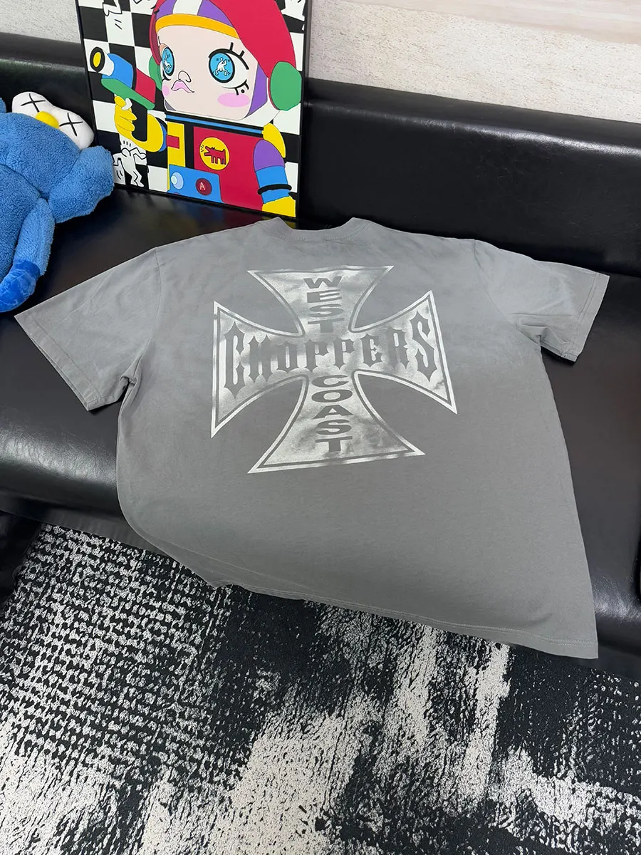 Американская винтажная футболка оверсайз из плотного хлопка в стиле High Street Sle Choppers West Coast Cross Waed, повседневная, с коротким рукавом
Американская винтажная футболка оверсайз из плотного хлопка в стиле High Street Sle Choppers West Coast Cross Waed, повседневная, с коротким рукавом