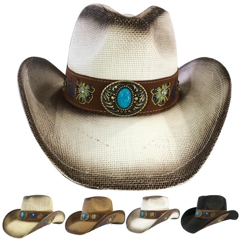 New Western Style Straw Cowboy Summer Hats For Men Vintage Curled Wide Brim Cowgirl Hats Sombrero Hombre
New Western Style Straw Cowboy Summer Hats For Men Vintage Curled Wide Brim Cowgirl Hats Sombrero Hombre