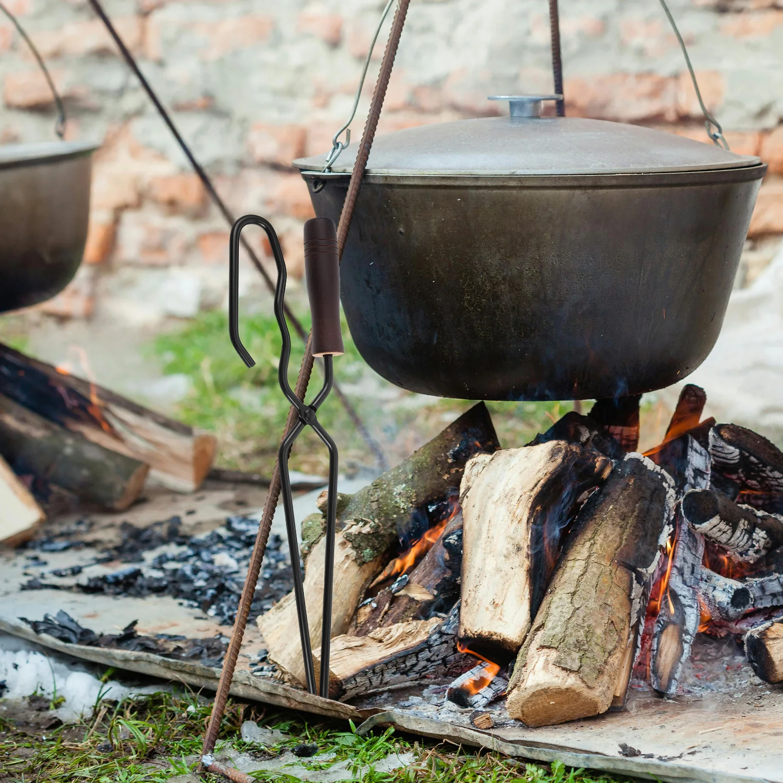 Camping Bbq Charcoal Tongs Duckbill Design Iron Construction Wooden Handle Portable Multi Functional Grill Tongs for Outdoor
Camping Bbq Charcoal Tongs Duckbill Design Iron Construction Wooden Handle Portable Multi Functional Grill Tongs for Outdoor