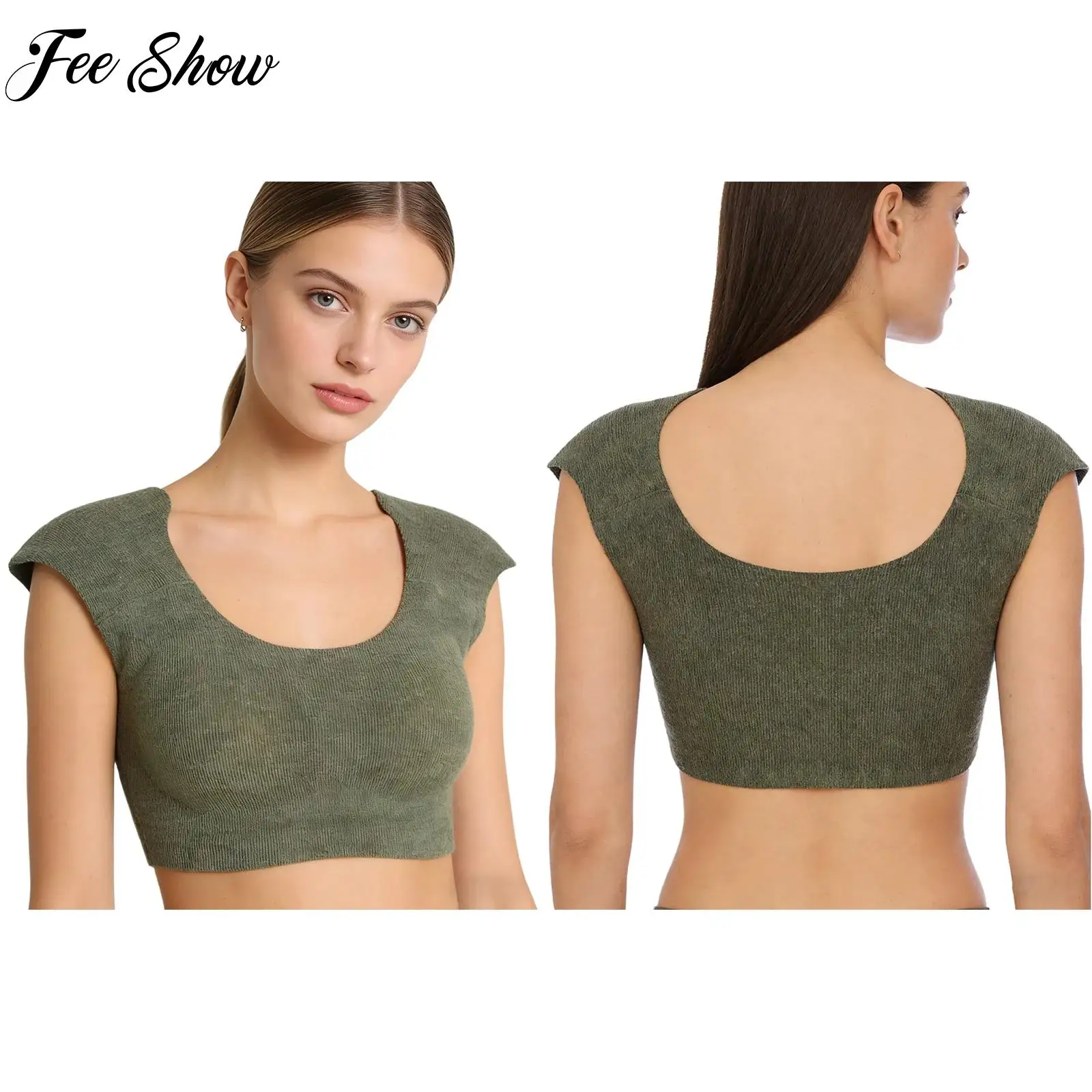 Women Ribbed Padded Vest Underwear Sleeveless Shoulder Pads Stretchy Seamless Crop Top for Yoga Running Cycling Sports Clothes
Women Ribbed Padded Vest Underwear Sleeveless Shoulder Pads Stretchy Seamless Crop Top for Yoga Running Cycling Sports Clothes