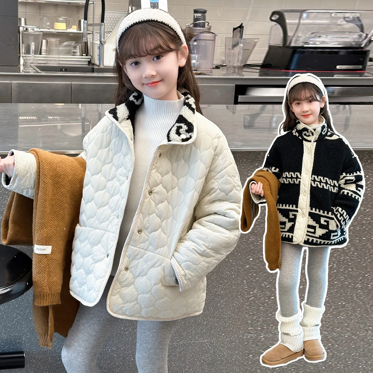 Teen Girls Double-Sided Wear Lamb Velvet Jacket Autumn Winter Cotton Insert Fashionable Children's Clothing Spring Autumn Coat
Teen Girls Double-Sided Wear Lamb Velvet Jacket Autumn Winter Cotton Insert Fashionable Children's Clothing Spring Autumn Coat