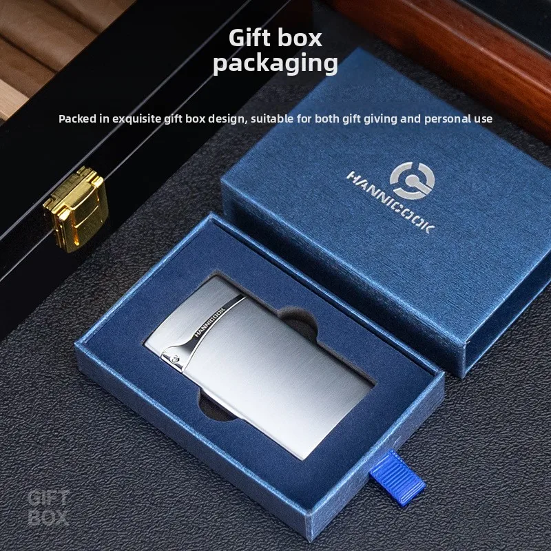 HANNICOOK straight flush flat flame blue flame inflatable lighter, windproof ultra-thin lighter,cigarette accessories,men's gift
HANNICOOK straight flush flat flame blue flame inflatable lighter, windproof ultra-thin lighter,cigarette accessories,men's gift