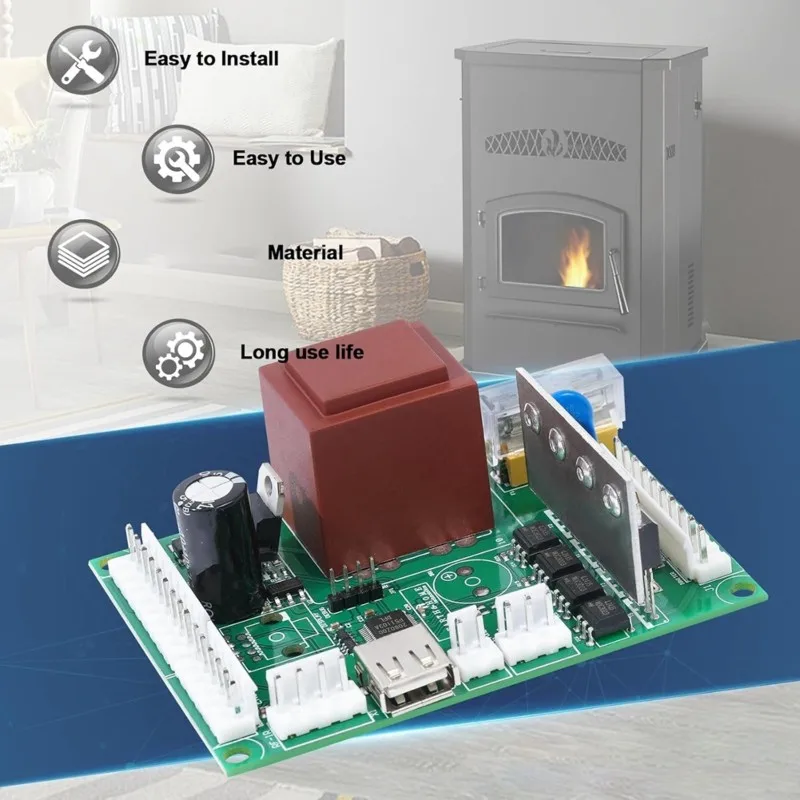 LLCS-Circuit Control Board Replacement For Pelpro PP130,Pleasant Hearth PH50PS And PH50CABPS Pellet Stove Replace SRV7077-050
LLCS-Circuit Control Board Replacement For Pelpro PP130,Pleasant Hearth PH50PS And PH50CABPS Pellet Stove Replace SRV7077-050