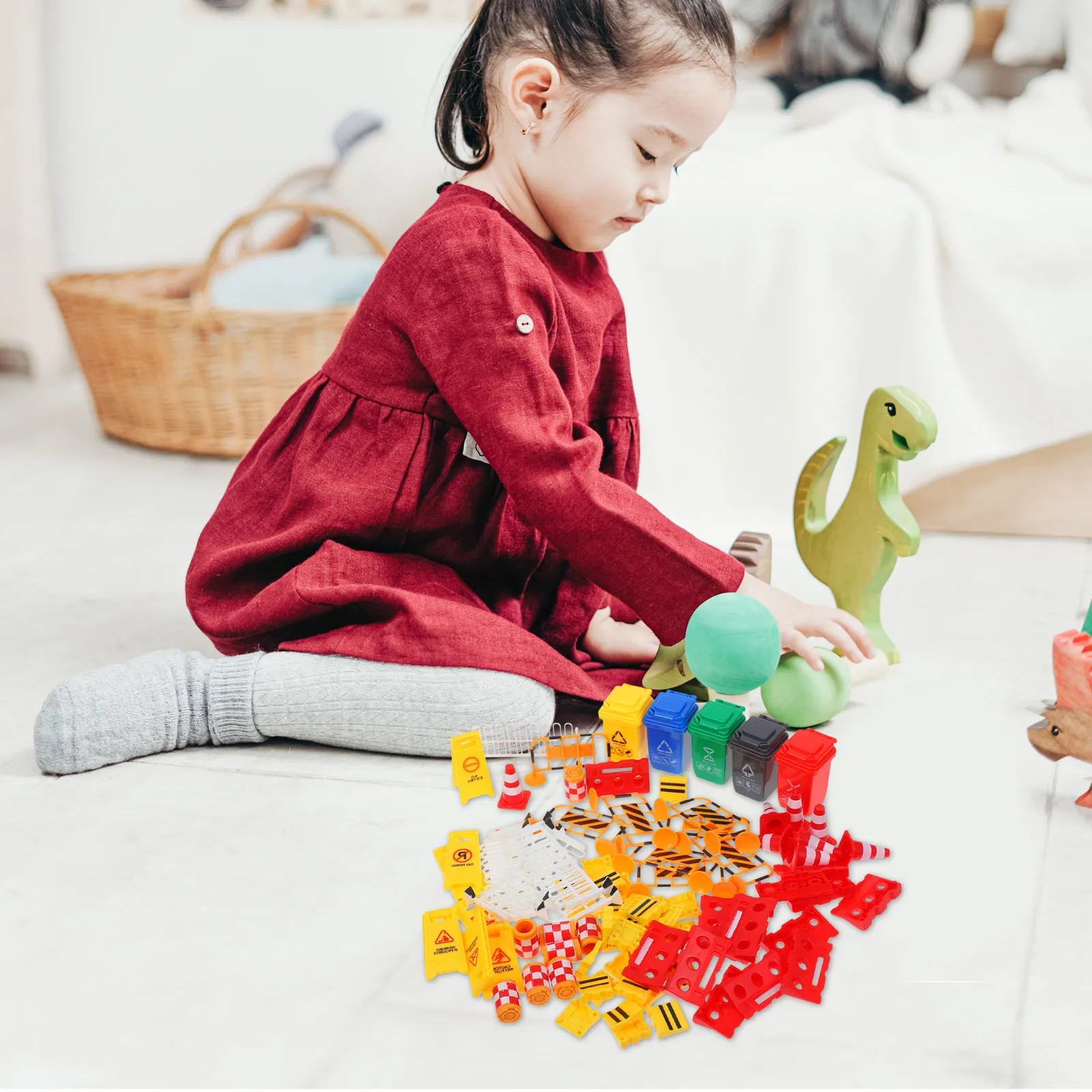 67Pcs Road Kit Traffic Signs Playset for Kids ABS Material Classroom Teaching Tool with Mini Cones Pedestrian
67Pcs Road Kit Traffic Signs Playset for Kids ABS Material Classroom Teaching Tool with Mini Cones Pedestrian
