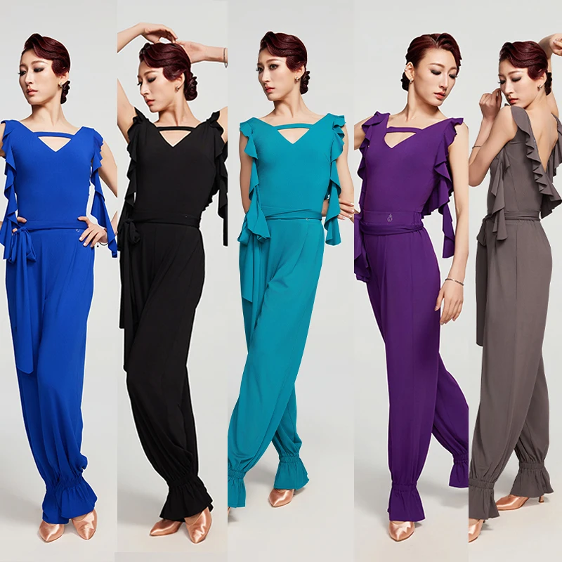 Summer Adults Latin Dance Suits Women'S Waltz Ballroom Dance Professional Costume Ruffled Latin Top Modern Dancing Pants SL12572
Summer Adults Latin Dance Suits Women'S Waltz Ballroom Dance Professional Costume Ruffled Latin Top Modern Dancing Pants SL12572
