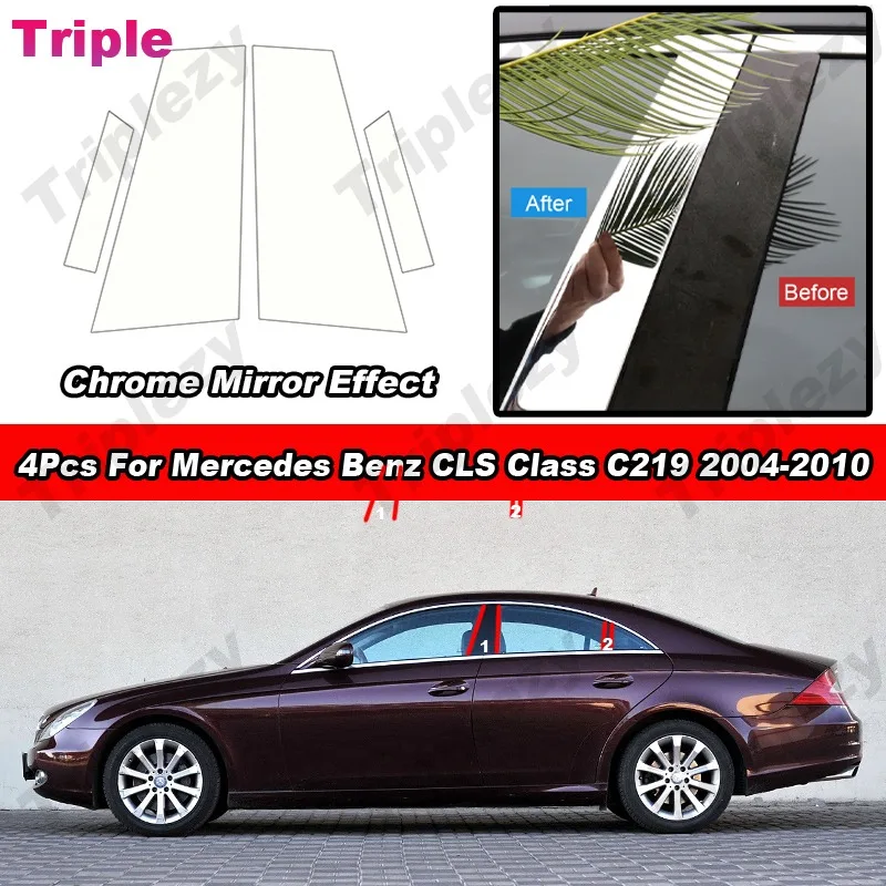 Chrome Pillar Post For Mercedes Benz CLS Class C219 2004-2010 Mirror Effect B C Column Exterior Stickers
Chrome Pillar Post For Mercedes Benz CLS Class C219 2004-2010 Mirror Effect B C Column Exterior Stickers