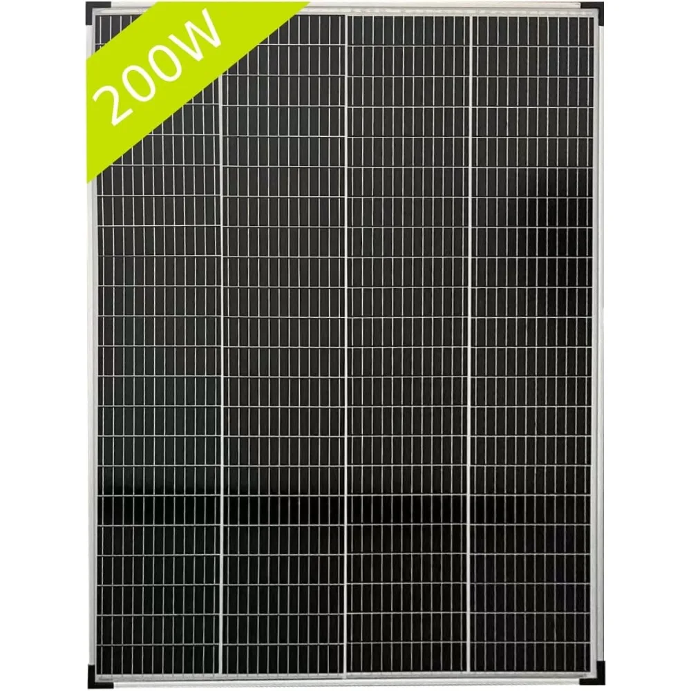 200 Watt 12/24 Volt Monocrystalline Solar Panel 12BB High Efficiency Solar Module for RV Trailer Camper Marine Off Grid
200 Watt 12/24 Volt Monocrystalline Solar Panel 12BB High Efficiency Solar Module for RV Trailer Camper Marine Off Grid