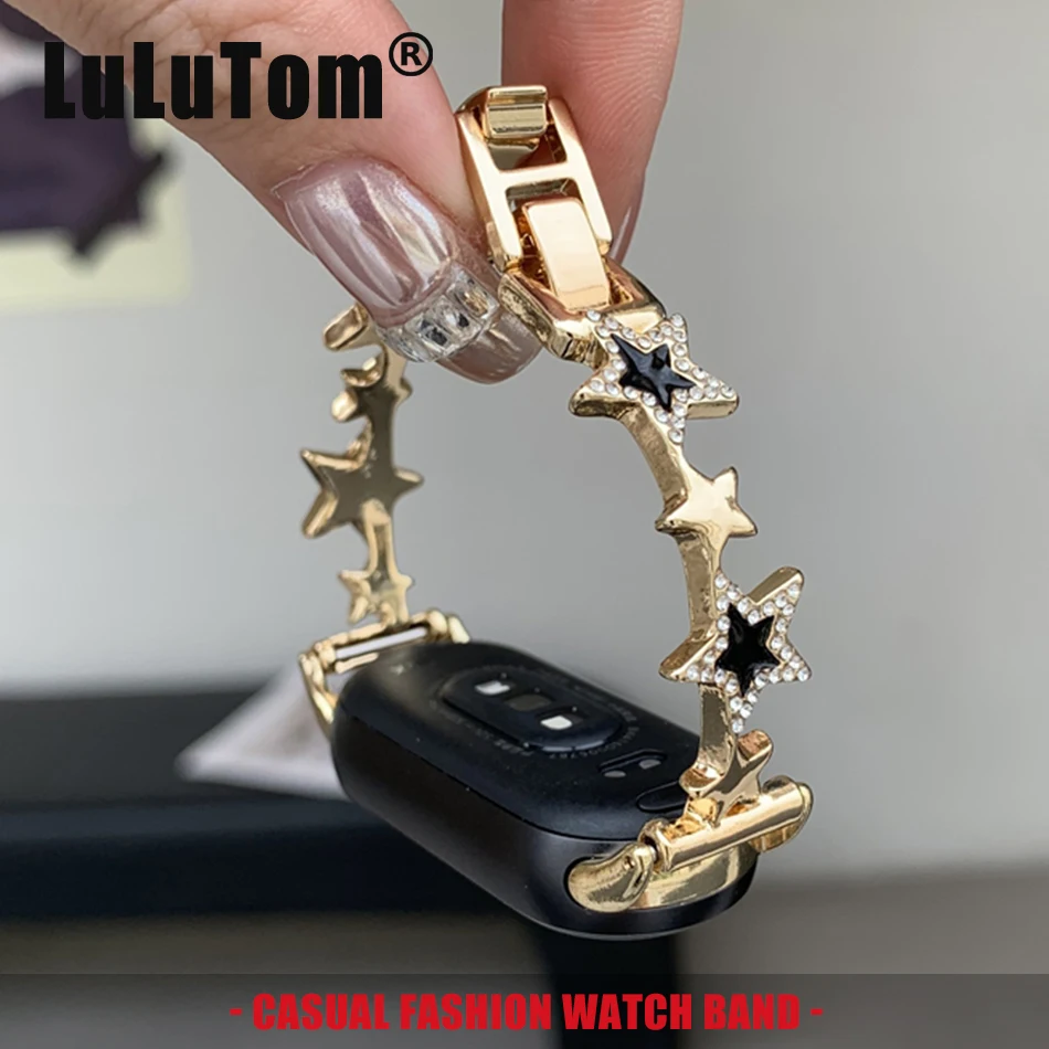 Resin Full Diamond Stars Bracelet Watch Band For Xiaomi Mi Band 10 9 8 Pro Metal Strap For Miband 8Pro 9 Pro Replace Wristband
Resin Full Diamond Stars Bracelet Watch Band For Xiaomi Mi Band 10 9 8 Pro Metal Strap For Miband 8Pro 9 Pro Replace Wristband
