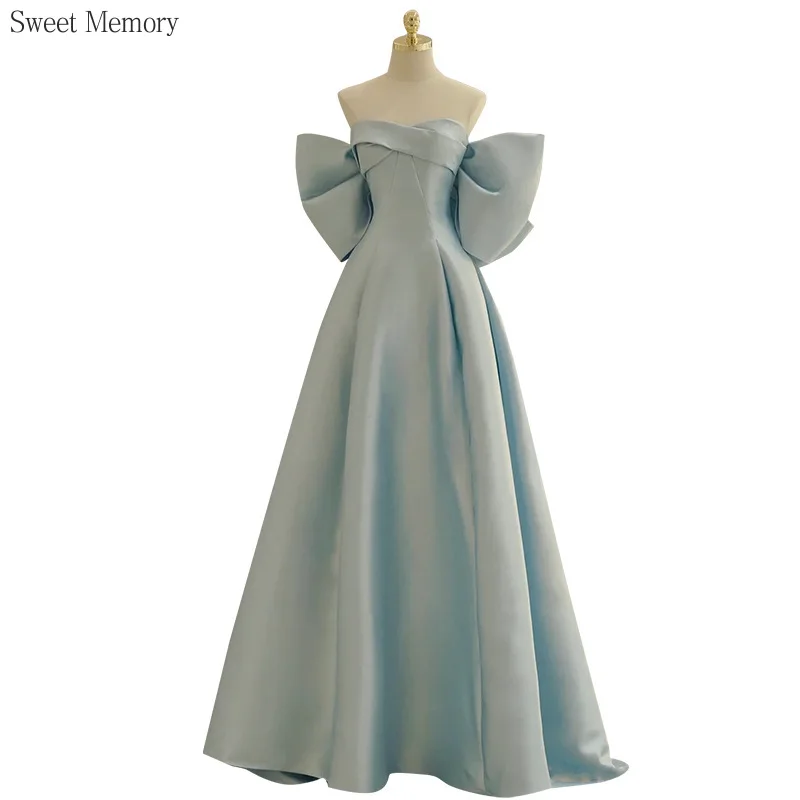 N1158 Blue Pink Dresses Gown for Women Evening Dress Clothes Sweet Memory Floor Length Satin Strapless Birthday Dresses
N1158 Blue Pink Dresses Gown for Women Evening Dress Clothes Sweet Memory Floor Length Satin Strapless Birthday Dresses