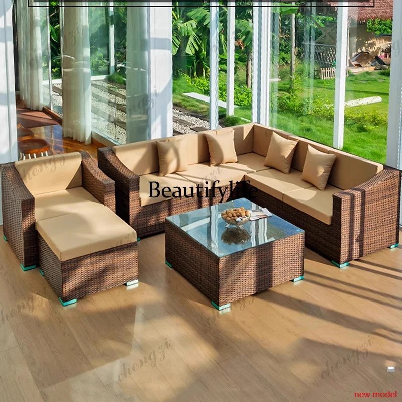 Outdoor Rattan Garden Furniture Sets Sofa Courtyard Fire Modern Garden Furniture Sets Sunscreen Metal Conjunto Home FurnitureAB0
Outdoor Rattan Garden Furniture Sets Sofa Courtyard Fire Modern Garden Furniture Sets Sunscreen Metal Conjunto Home FurnitureAB0