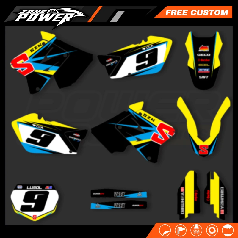 Powerzone Decal Stickers Motorcycle Graphics for RM125 RM250 2001-2012 Number Name Background Custom 01
Powerzone Decal Stickers Motorcycle Graphics for RM125 RM250 2001-2012 Number Name Background Custom 01