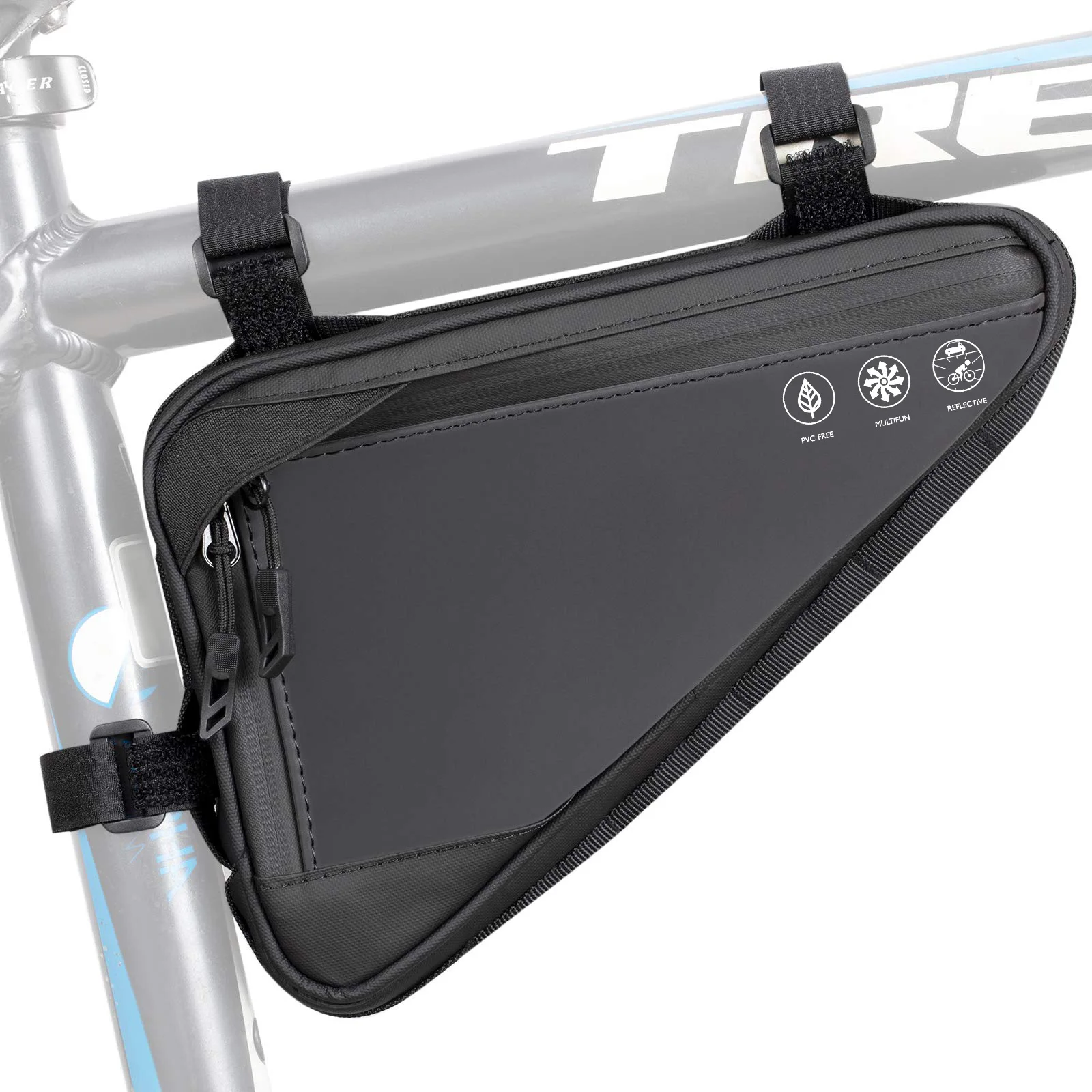 Bike Frame Storage Bag, Water Resistant Reflective Bicycle Triangle Bag , for Mountain Road Bike Trip (1.5L)
Bike Frame Storage Bag, Water Resistant Reflective Bicycle Triangle Bag , for Mountain Road Bike Trip (1.5L)