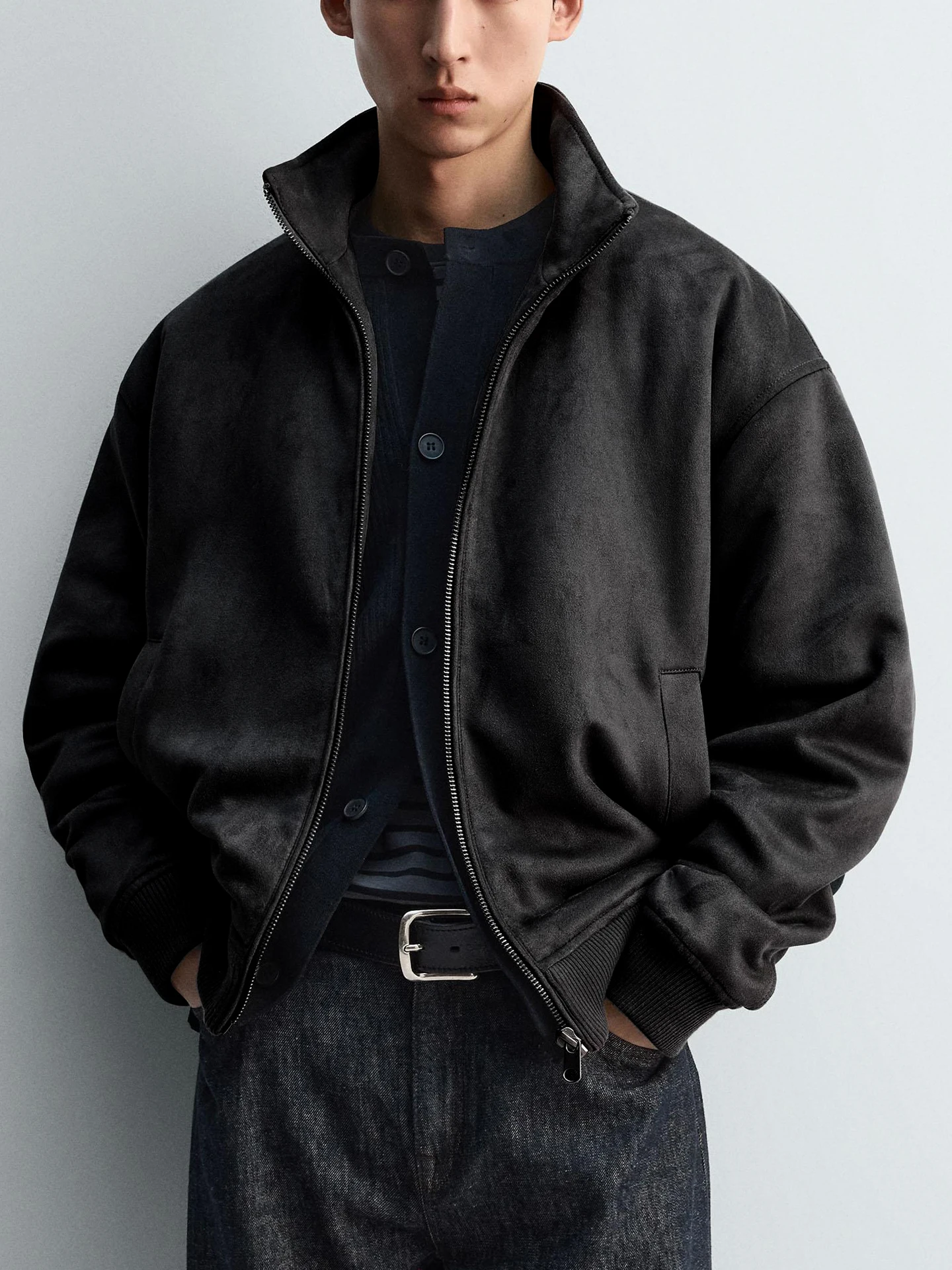 New Winter Men's Jaet Loose Fce Texture Effect Coat Zipper Casual Sle Warmth Polyester Fiber Long Sve Youth Outerwear
New Winter Men's Jaet Loose Fce Texture Effect Coat Zipper Casual Sle Warmth Polyester Fiber Long Sve Youth Outerwear