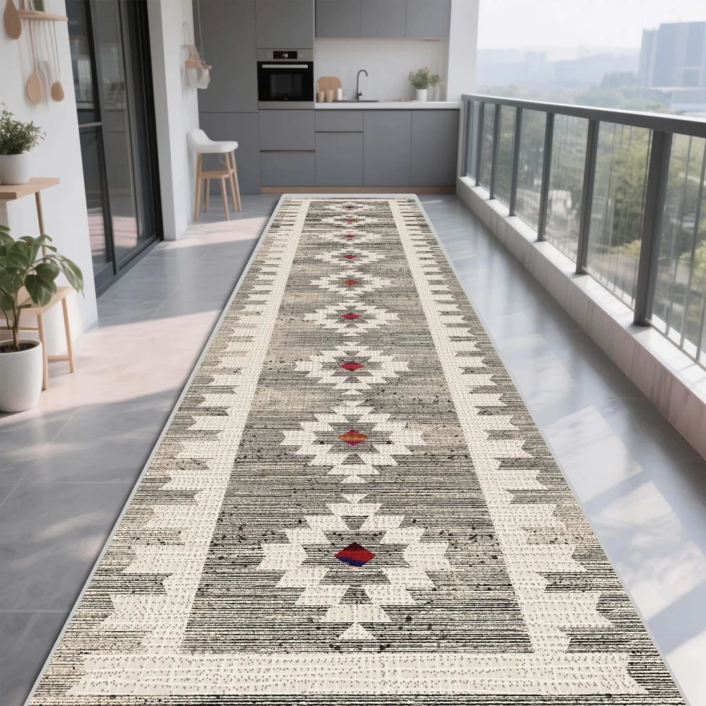 VIKAMA Neutral Tribal Geometric Runner Rug Non-Slip Washable Floor Mat for Living Room Hallway Kitchen Home Decor
VIKAMA Neutral Tribal Geometric Runner Rug Non-Slip Washable Floor Mat for Living Room Hallway Kitchen Home Decor