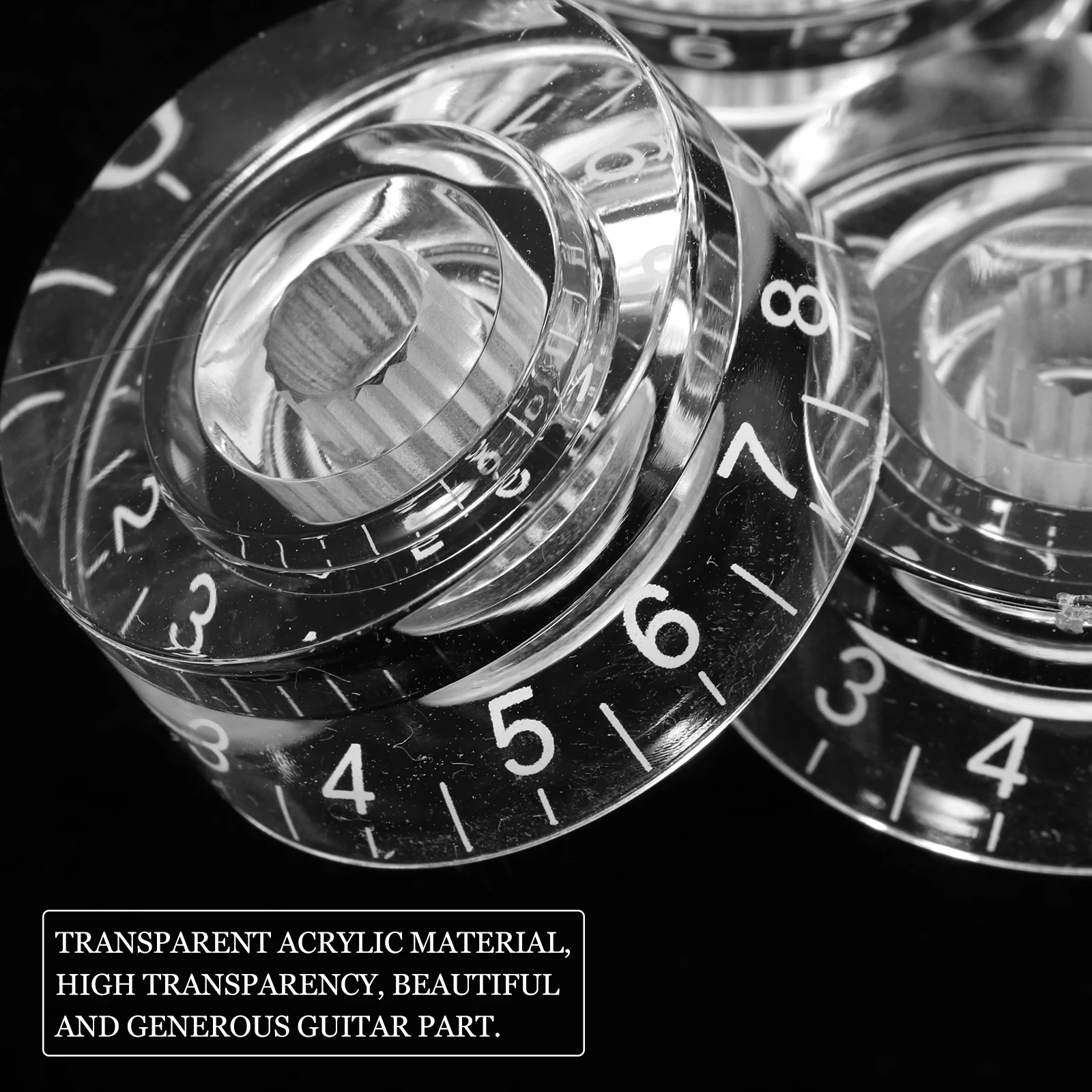Transparent Acrylic Guitar Volume Knobs 4pcs Electric Guitar Knobs Volume Control Accessories
Transparent Acrylic Guitar Volume Knobs 4pcs Electric Guitar Knobs Volume Control Accessories