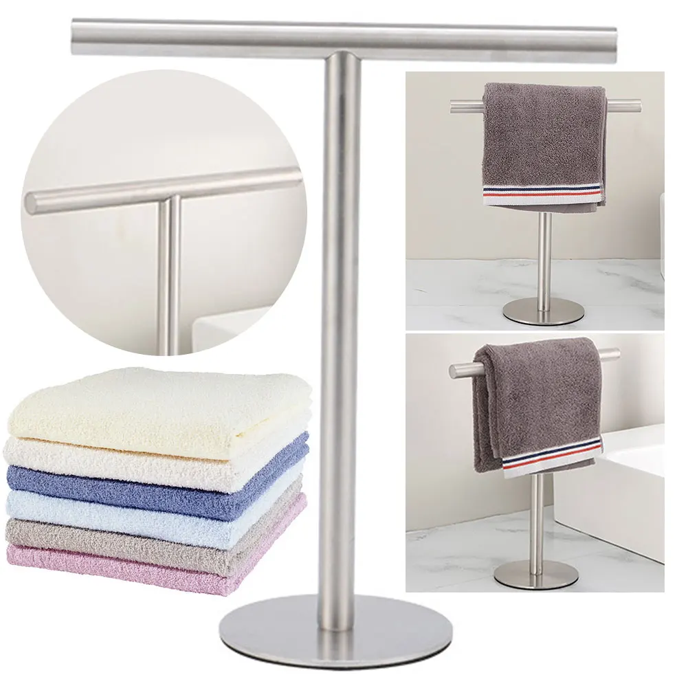 Stainless Steel Hand Towel Holder Free Standing T-Shape Towel Bar Rack Bath Towel Bar Stand for Bathroom Vanity Countertop
Stainless Steel Hand Towel Holder Free Standing T-Shape Towel Bar Rack Bath Towel Bar Stand for Bathroom Vanity Countertop