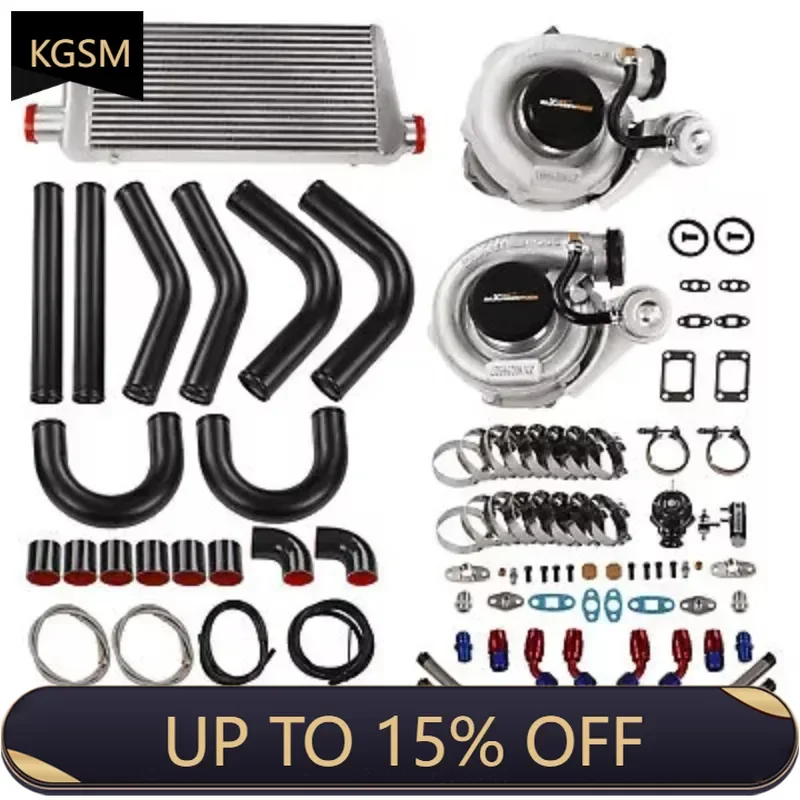 MaXpeedingrods Turbo Intercooler+Piping BOV Fuel Oil Line Kit T3 T4 T04E Universal Turbocharger For 3.0L-5.0L Engine
MaXpeedingrods Turbo Intercooler+Piping BOV Fuel Oil Line Kit T3 T4 T04E Universal Turbocharger For 3.0L-5.0L Engine