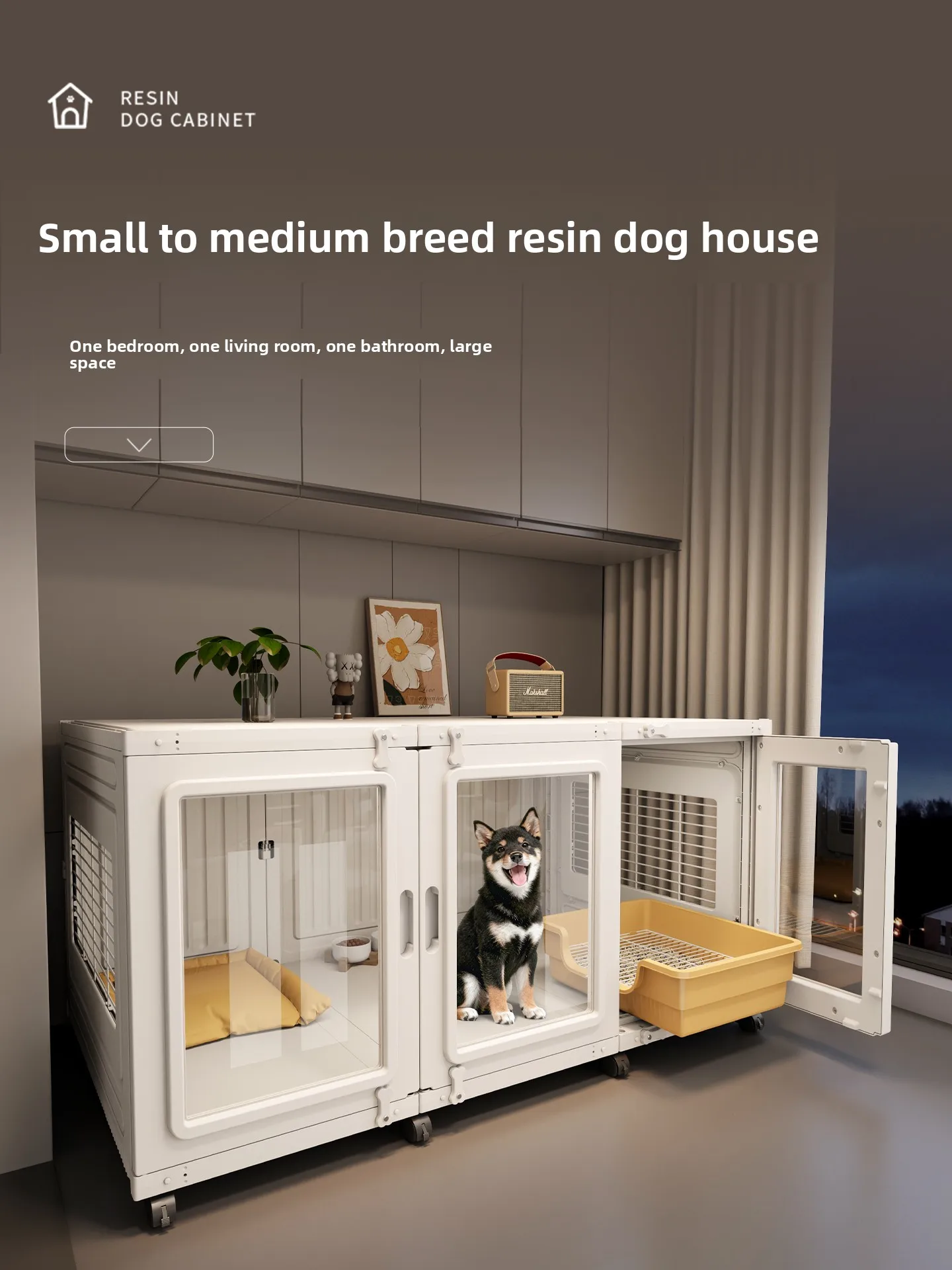 Transparent Resin Dog Cage Indoor Luxury Pet House for Small Medium Dogs Bichon Teddy
Transparent Resin Dog Cage Indoor Luxury Pet House for Small Medium Dogs Bichon Teddy