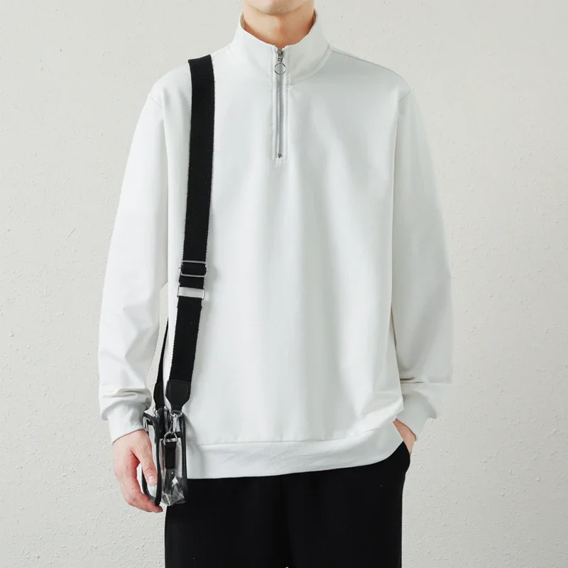Black Sweatshirts Man Stand Collar Zip-up Baggy Long Sleeve Autumn New Pullovers Men Casual Minimalist Clothing
Black Sweatshirts Man Stand Collar Zip-up Baggy Long Sleeve Autumn New Pullovers Men Casual Minimalist Clothing